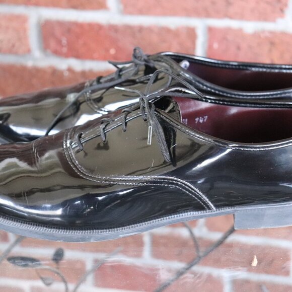 joseph feiss shoes * black * shiny * size 10.5 * mens - Picture 7 of 14